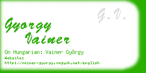 gyorgy vainer business card